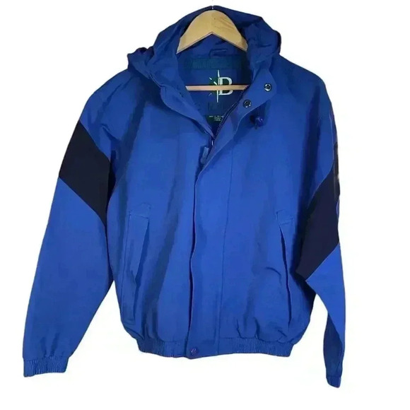 OUTERBANKS Men's Windbreaker Thick Jacket Size Small Blue - Picture 1 of 10
